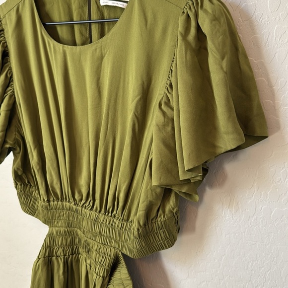 Anna Nata x REVOLVE Spencer Open Back Mini Dress Olive Green Size M - Picture 6 of 8